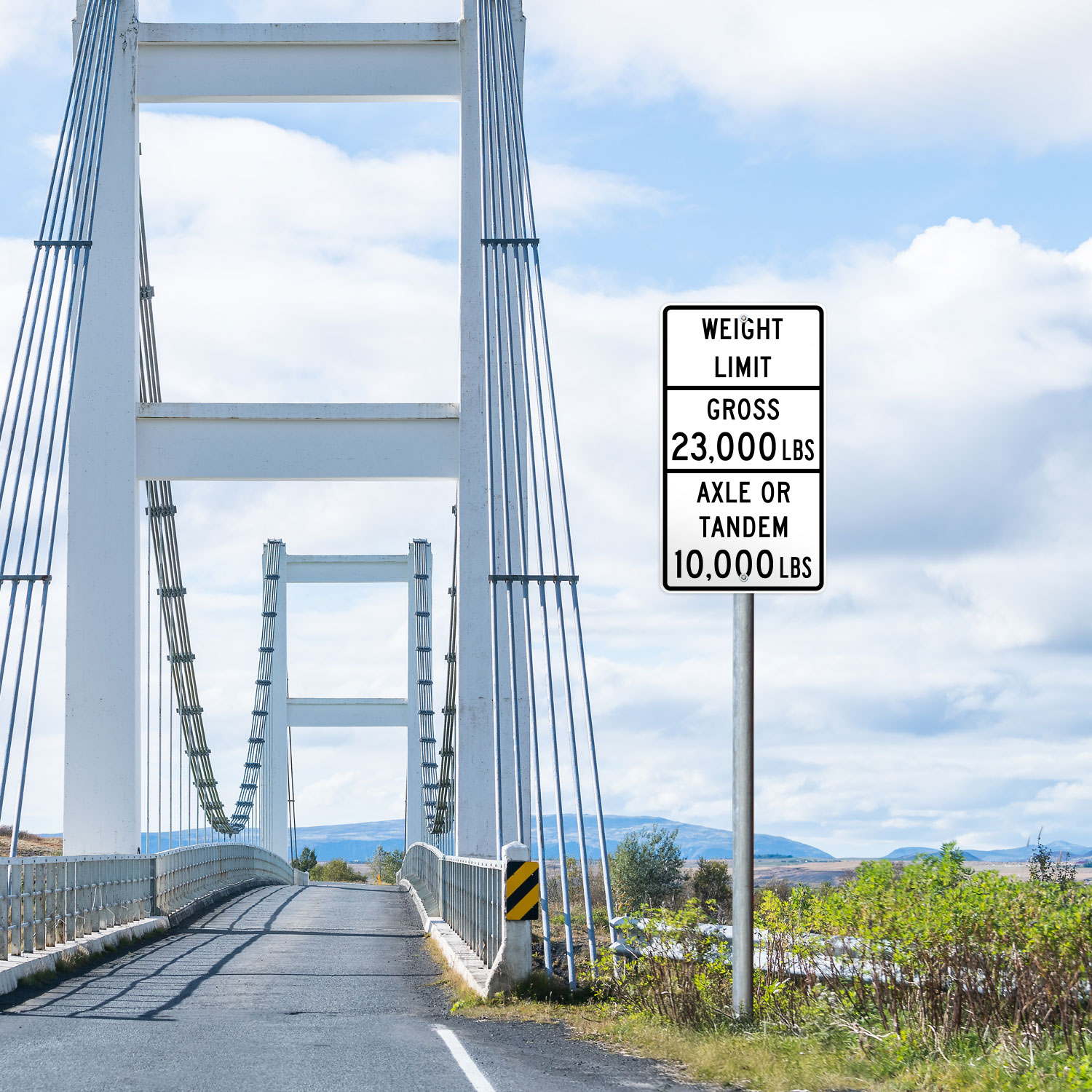 Texas Weight Limit Gross, Axle or Tandem Sign