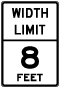 Texas Width Limit Sign