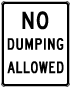 Texas No Dumping Sign