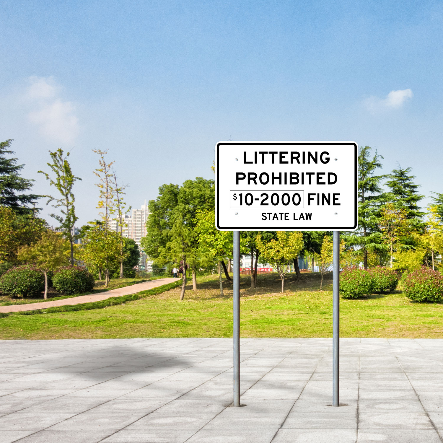 Texas Littering Prohibited Sign