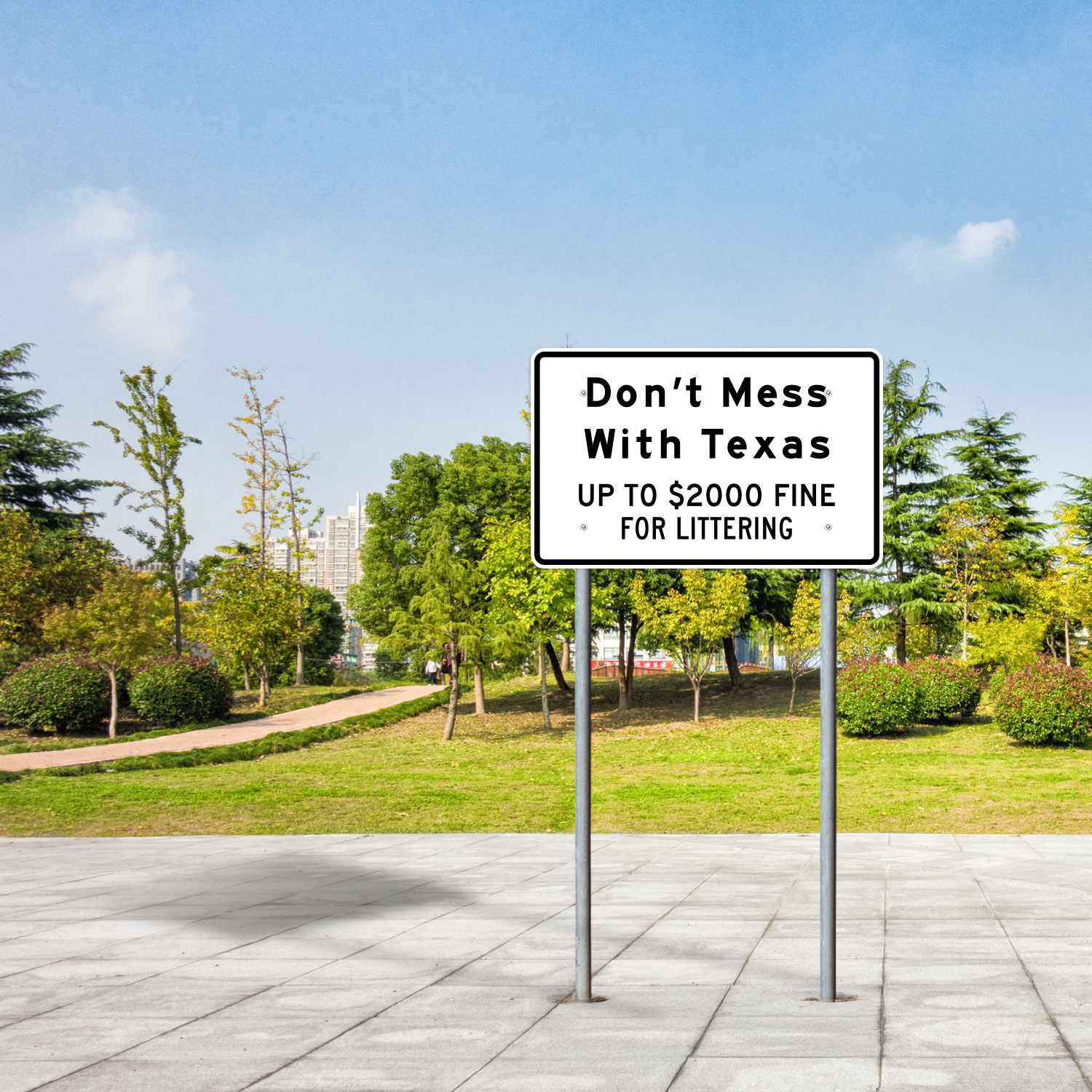 Texas Fine For Littering Sign