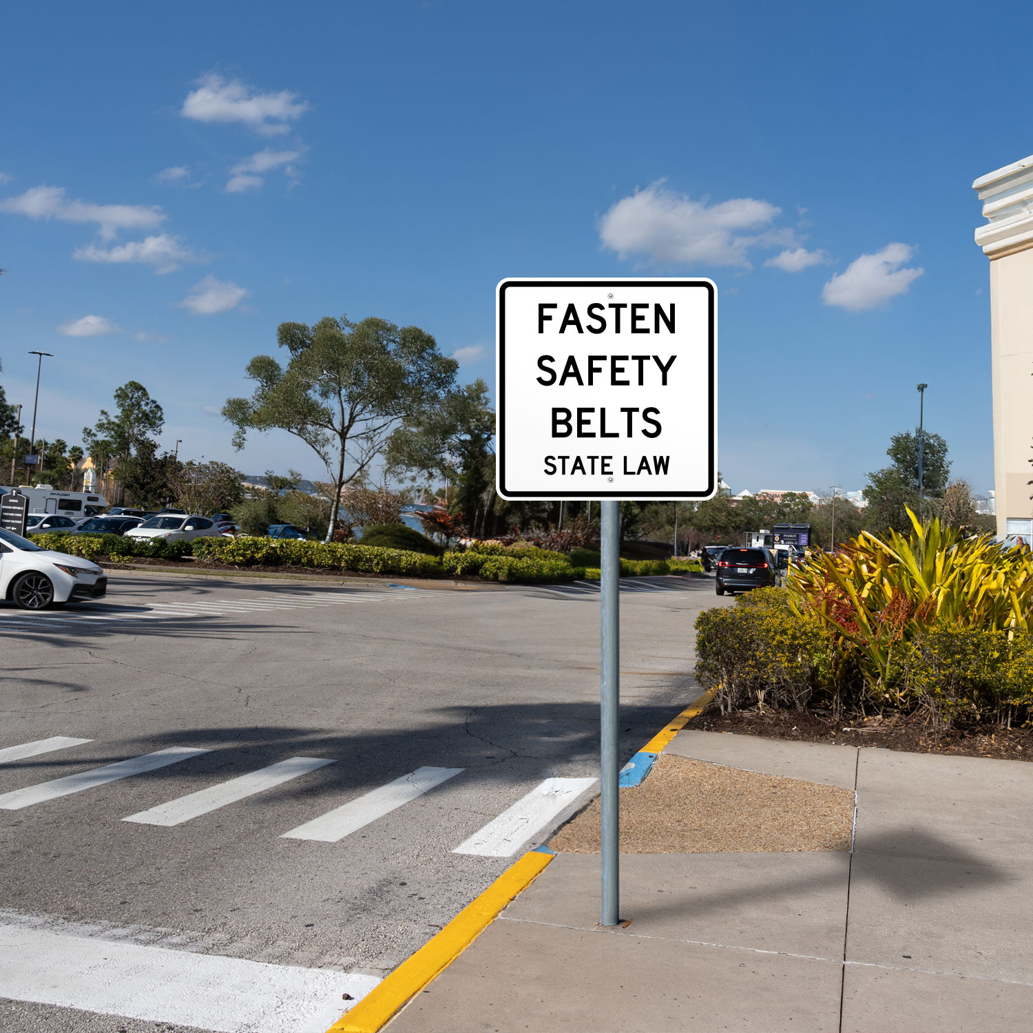 Texas Fasten Safety Belts Sign