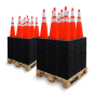 2 Pallet Bundle - 28" Slim Line Elite 3M Sheeting Traffic Cone w/ Black Base, 10lbs