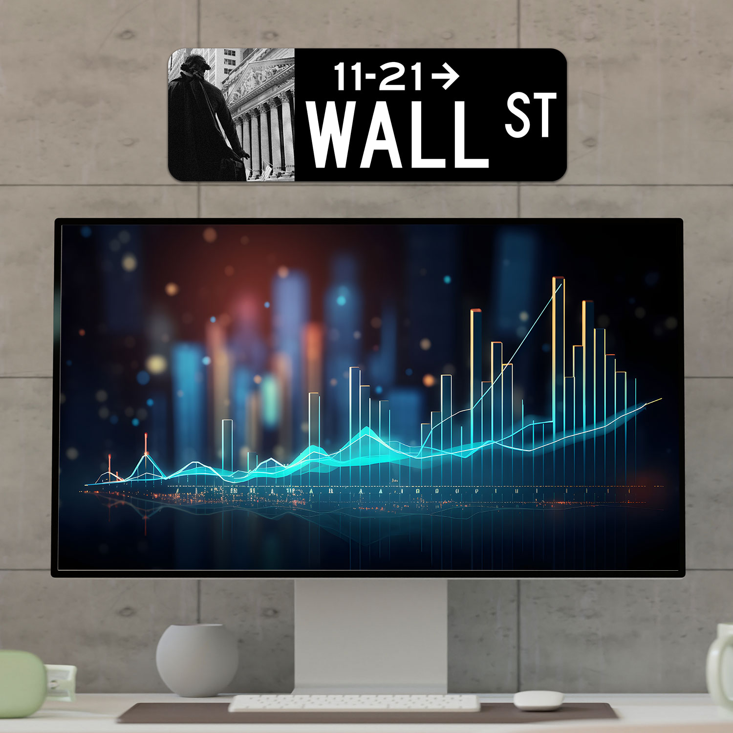 Wall Street Sign Replica