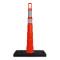 42" Channelizer Cone with 6" and 4" Reflective Collars + 30lb Base