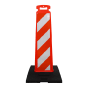 Orange Striped Vertical Channelizer Panel