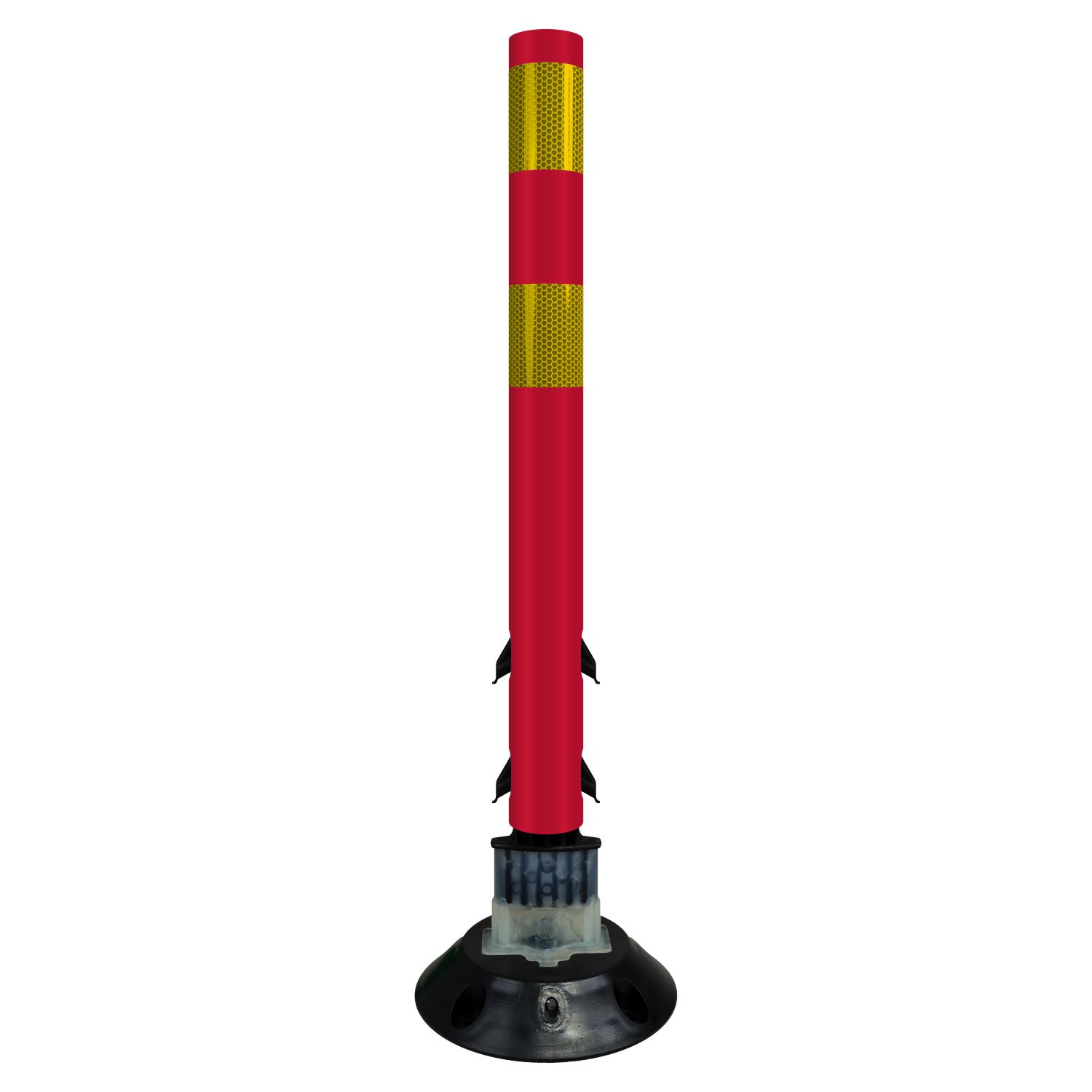 Red Flexstake Surface Mount Tubular Traffic Delineator