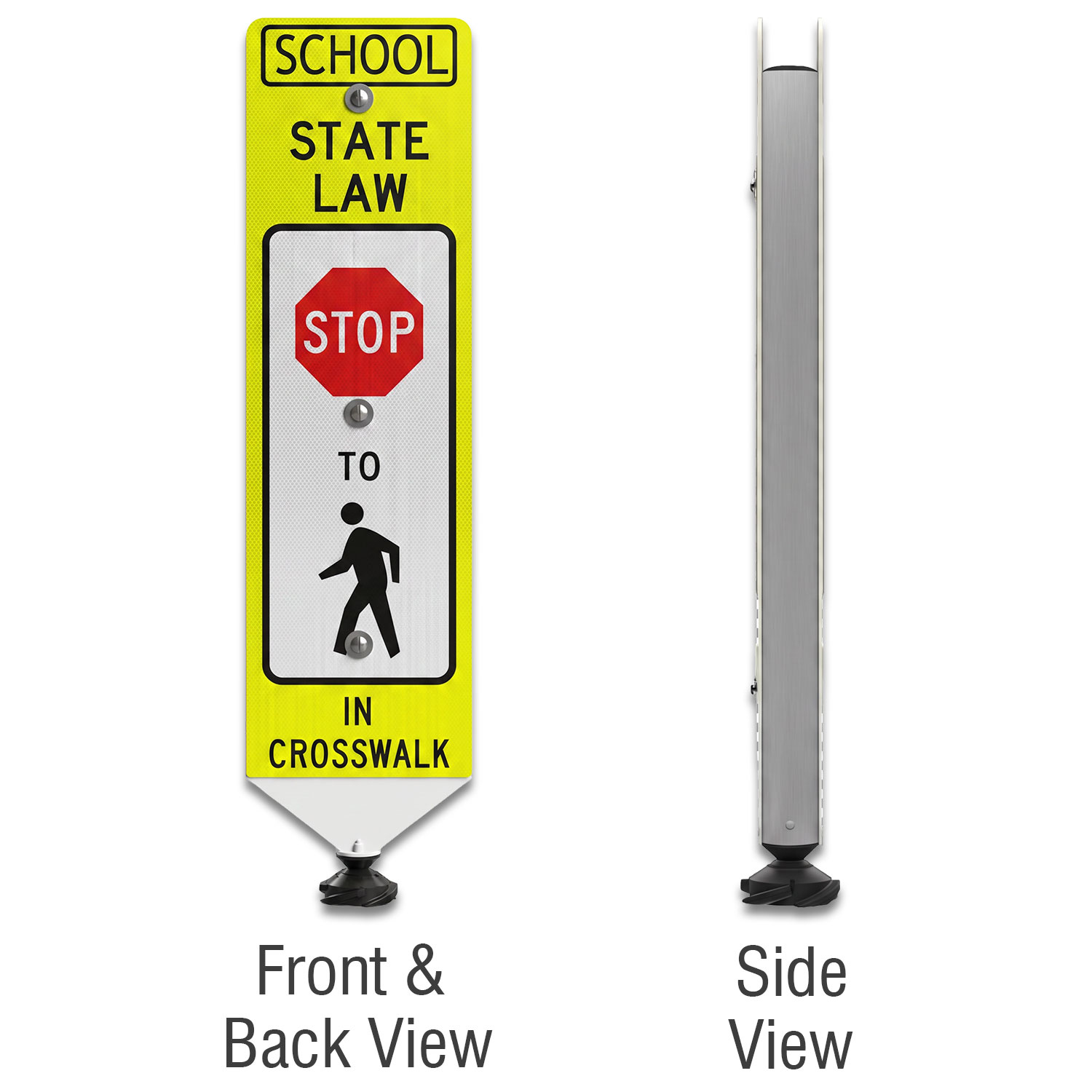 Replacement School Stop For Pedestrians Panel