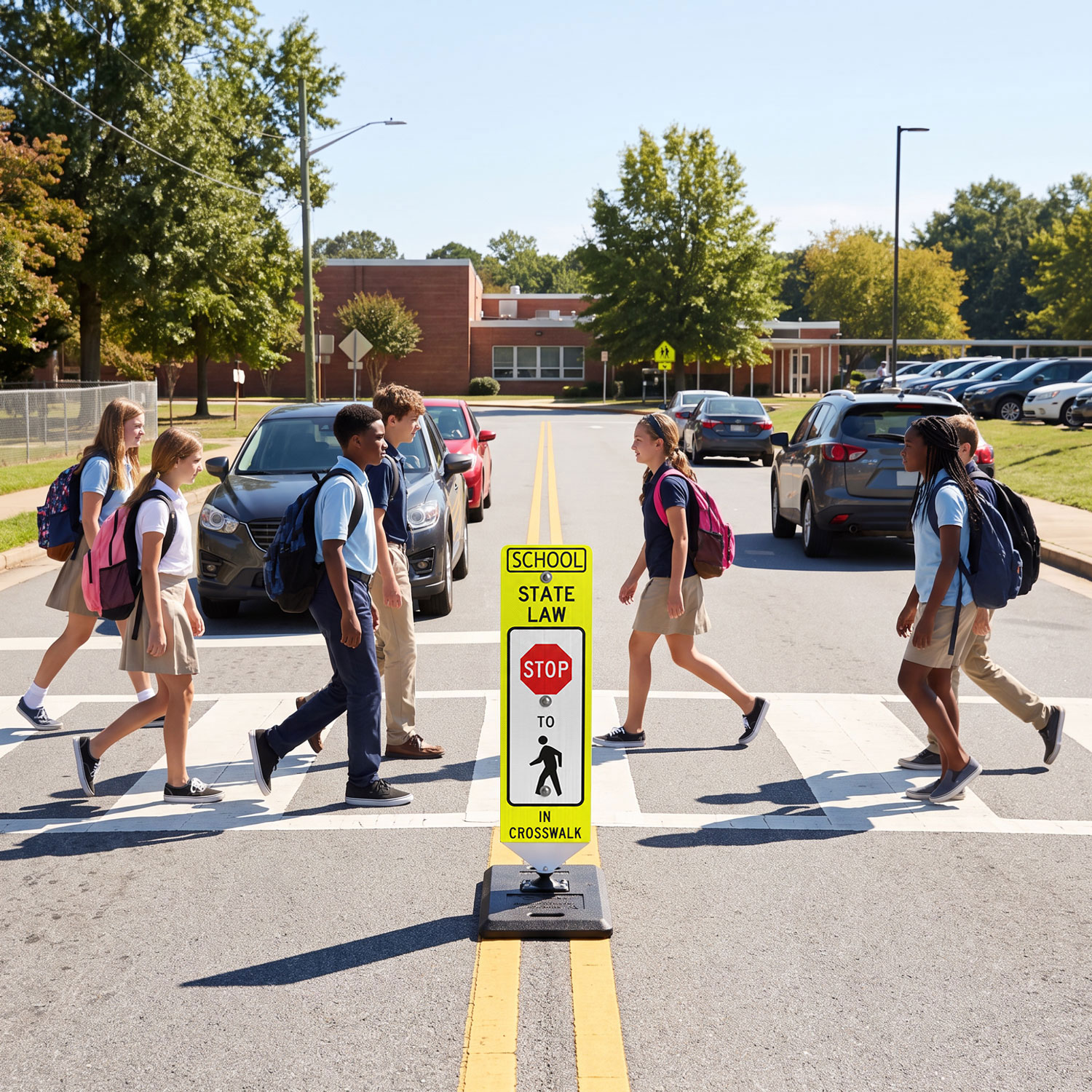 Replacement School Stop For Pedestrians Panel