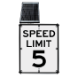 5 MPH LED Solar Speed Limit Sign