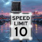 10 MPH LED Solar Speed Limit Sign