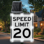 20 MPH LED Solar Speed Limit Sign