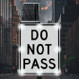 LED Solar Do Not Pass Sign