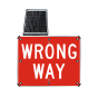 LED Solar Wrong Way Sign