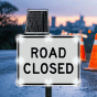 LED Solar Road Closed Sign