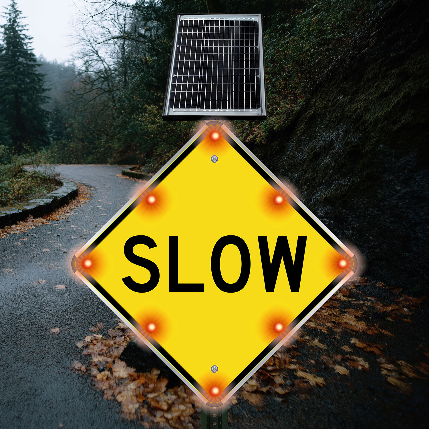 LED Solar Slow Sign