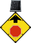 LED Solar Stop Ahead Sign