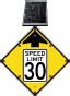 LED Solar Reduced Speed Limit 30 MPH Sign
