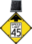 LED Solar Reduced Speed Limit 45 MPH Sign