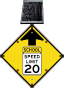 LED Solar School Speed Limit 20 Sign