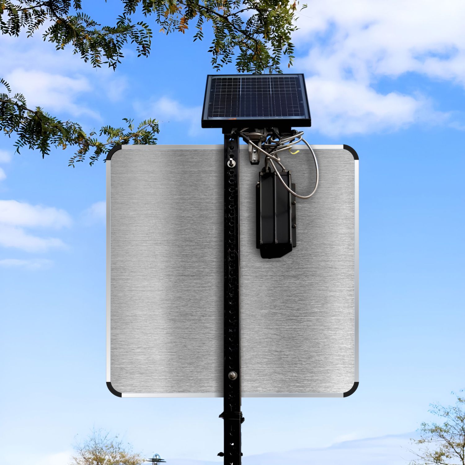 LED Solar Emergency Vehicles Only Sign