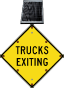 LED Solar Trucks Exiting Sign