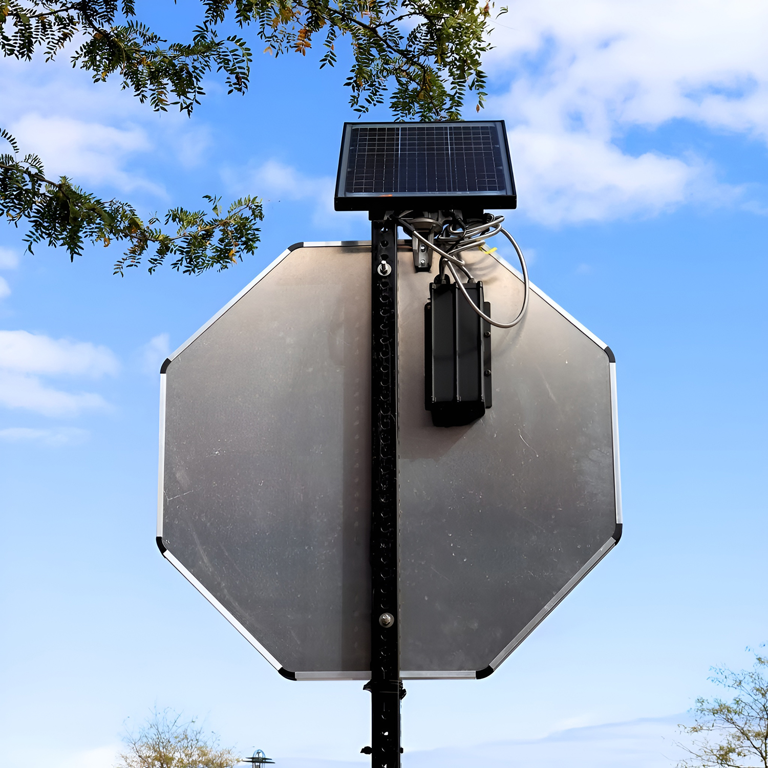 LED Solar Stop All Drivers Must Check In Prior To Entering Sign