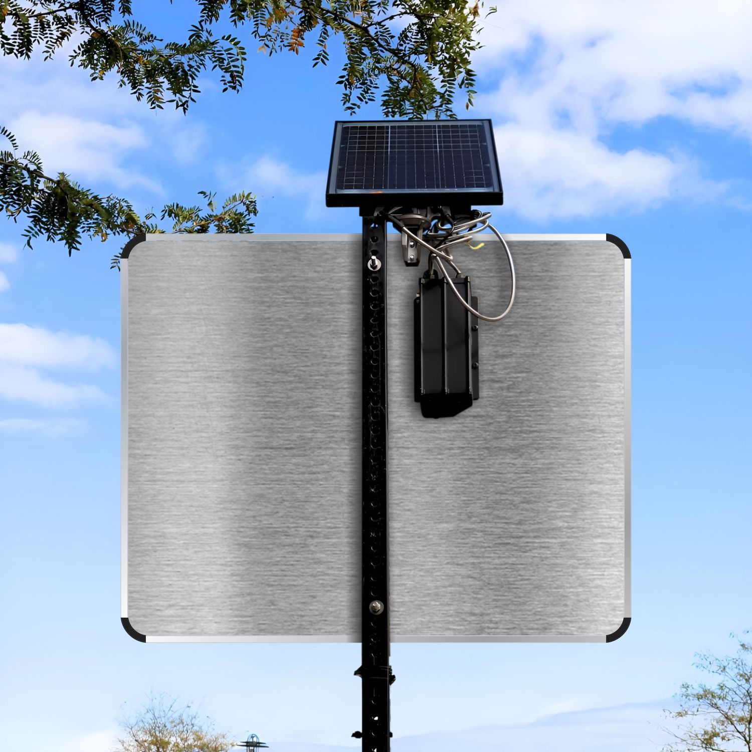 LED Solar Danger No Admittance When Flashing Sign