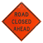 Road Closed Ahead LED Roll-Up Sign