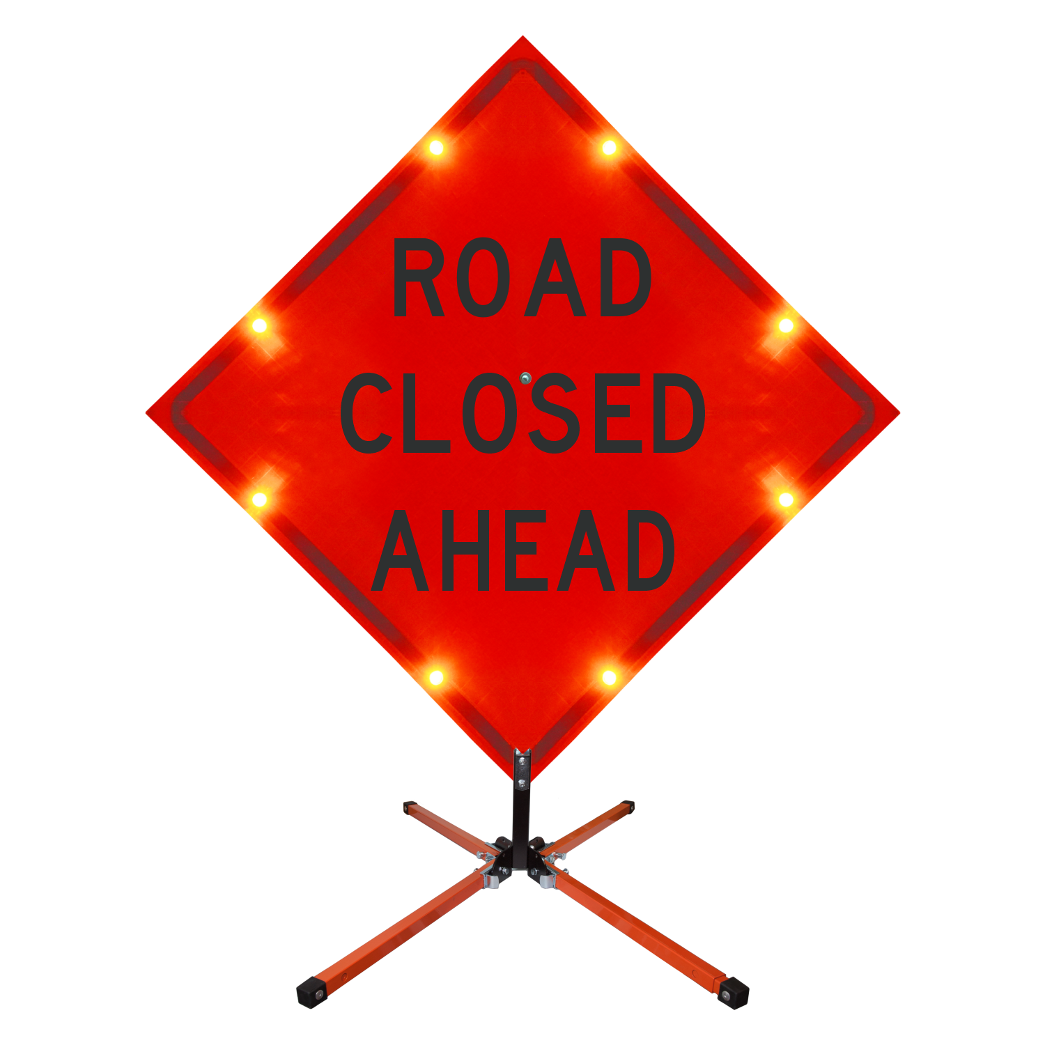 Road Closed Ahead LED Roll-Up Sign