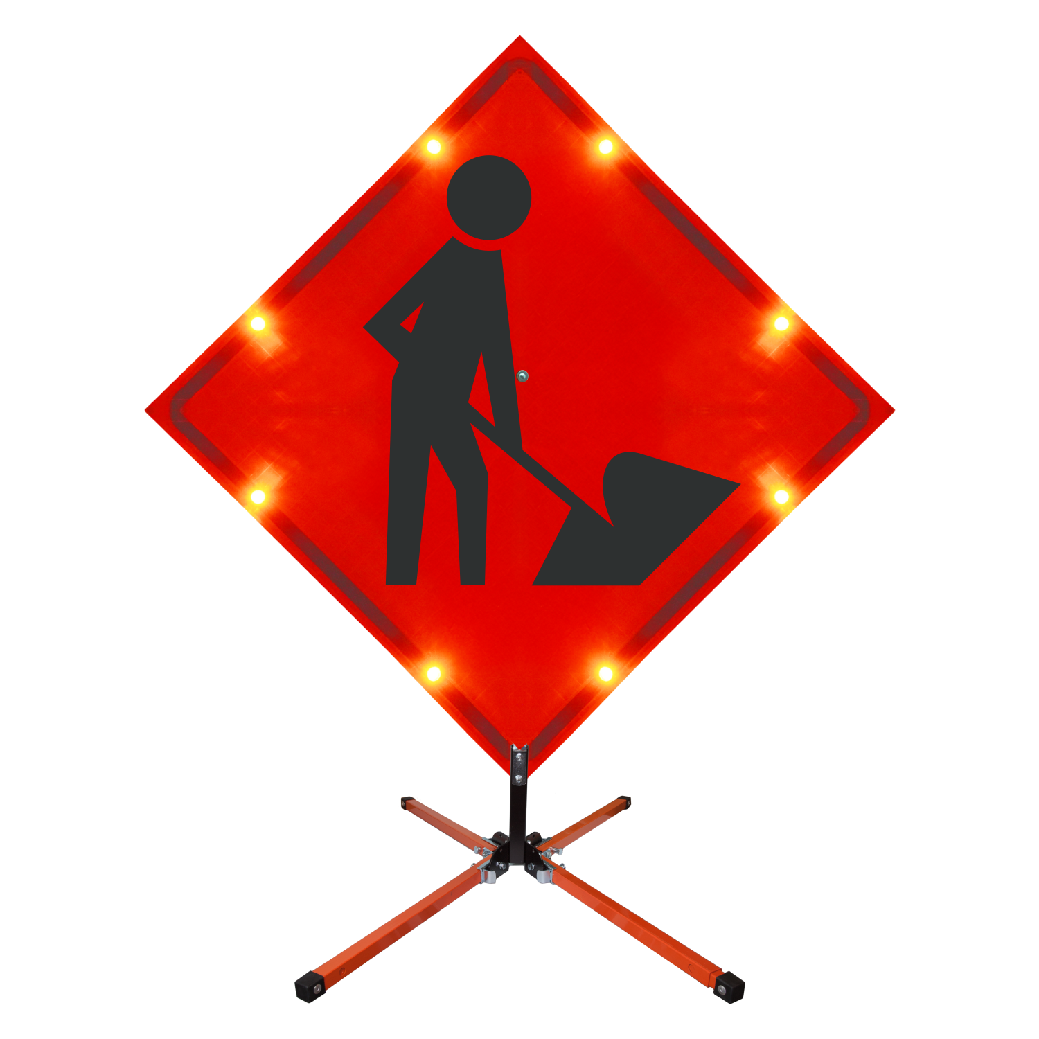 Workers Ahead LED Roll-Up Sign