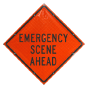 Emergency Scene Ahead LED Roll-Up Sign