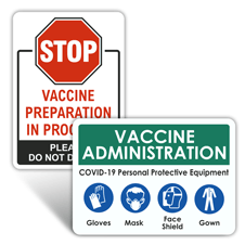 COVID-19 Vaccination Signs