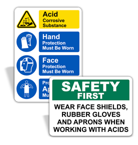 Acid PPE Signs