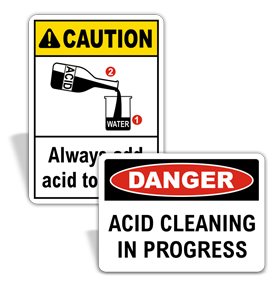 Acid Safety Signs