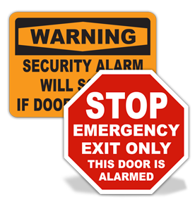 Alarmed Door Signs
