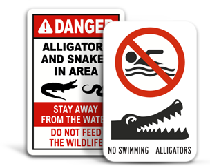 Alligator Warning Signs