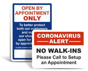Appointment Only Signs