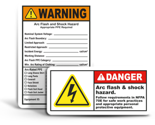 Do not use 75 x 55mm electric safety warning sign,sticker,label 