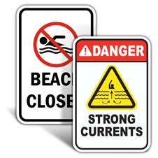 Beach Safety Signs