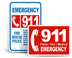 Emergency 911 Signs