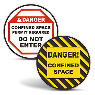 Confined Space Floor Signs