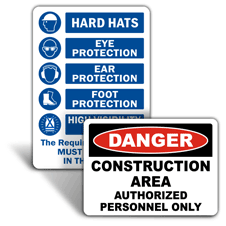 CSSS3 Construction Site Keep Out Sticker or 6mm Correx Sign Site Safety 
