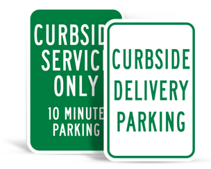 Curbside Delivery Signs