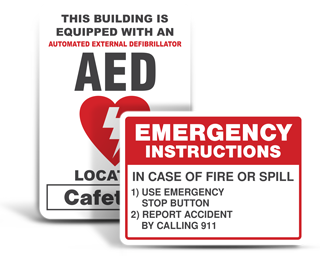 Custom Emergency Equipment Signs