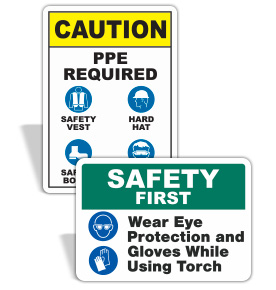 Custom Mandatory PPE Signs