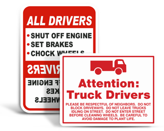 Custom Truck Safety Signs