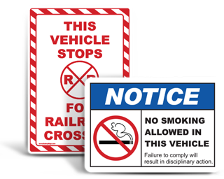 Custom Vehicle Safety Labels