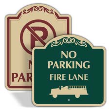 Decorative No Parking Signs