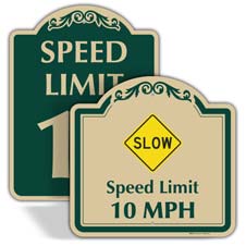 Decorative Speed Limit Signs